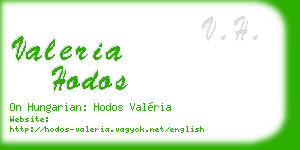 valeria hodos business card