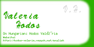 valeria hodos business card